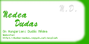 medea dudas business card
