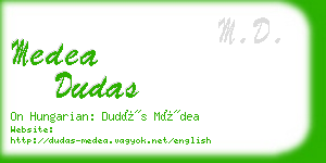 medea dudas business card